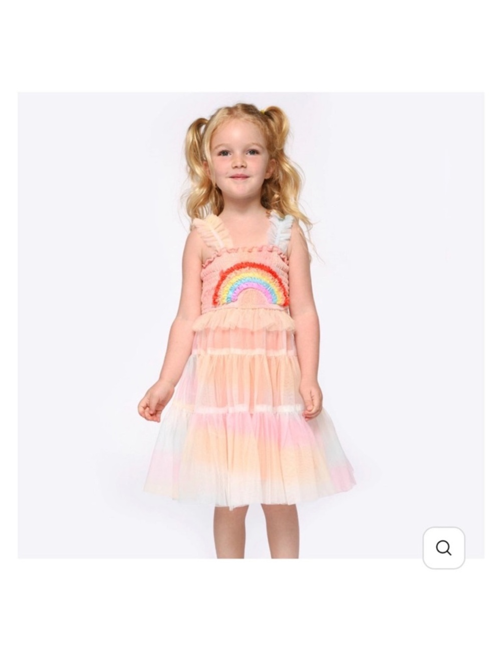 Baby Sara Rainbow Mesh Dress 6X - Picture 6 of 10